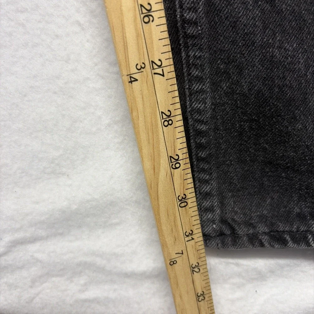 Vtg 1980s Levis Silver Tab 512 black Mens jeans 33x32 Faded USA Made Red Batwing